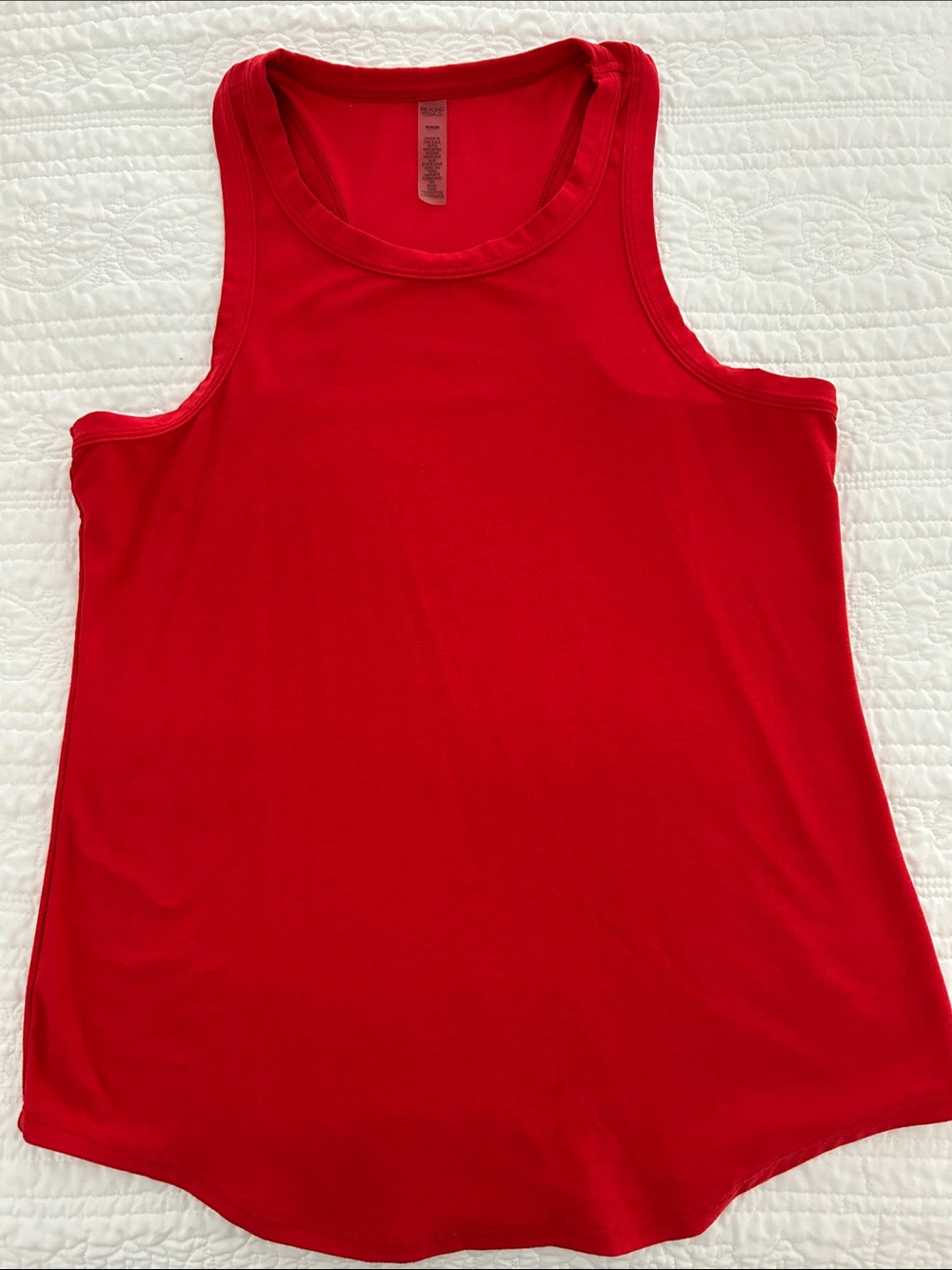 Beyond Yoga Red Scoop Neck Tank